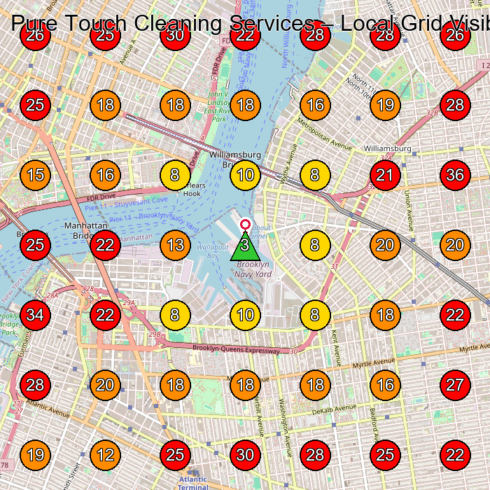 Pure Touch Cleaning Services GeoGrid visibility map for House Cleaning Service in Brooklyn